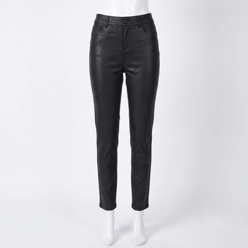 NEW COMMANDO women's faux leather five pocket pant in black